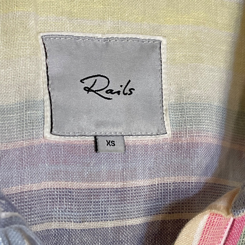 Linen Rails Multicolor Striped Button-Up Top - Picture 6 of 10